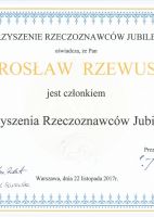 Zaswiadczenie Stow Rzeczoznawcow Jubilerskich